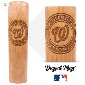 Washington Nationals Dugout Mug® Baseball Bat Cup Wooden 2021 MLB Laser Engraved